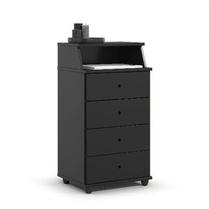 Mesa de Cabeceira Luxo Ii New Preto – Ej Móveis