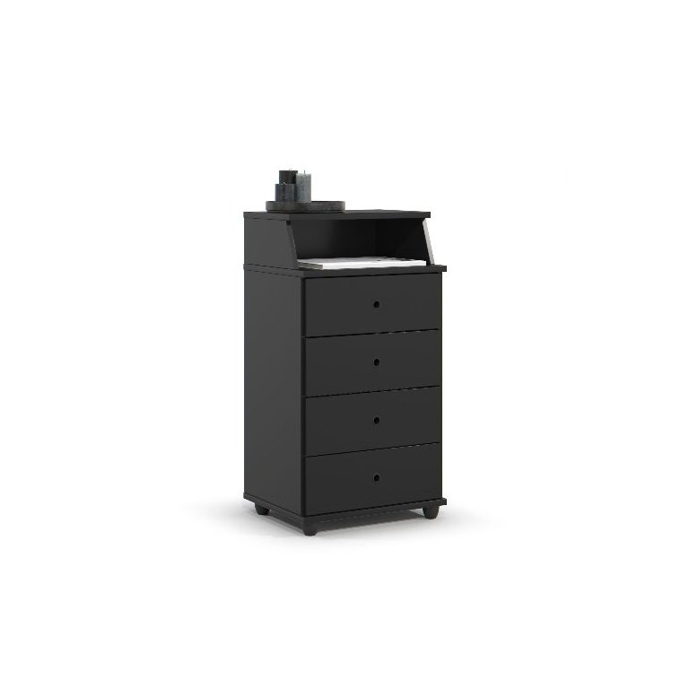 Mesa de Cabeceira Luxo Ii New Preto – Ej Móveis