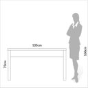 Ver imagem 4 de Escrivaninha Mesa de Escritório 100% MDF 135cm Industrial Freijó/Off White