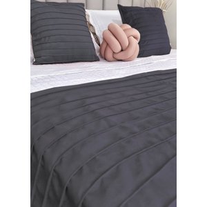 Peseira Drapeada Line Dupla Face em Veludo Cama King Cor:Cinza Chumbo