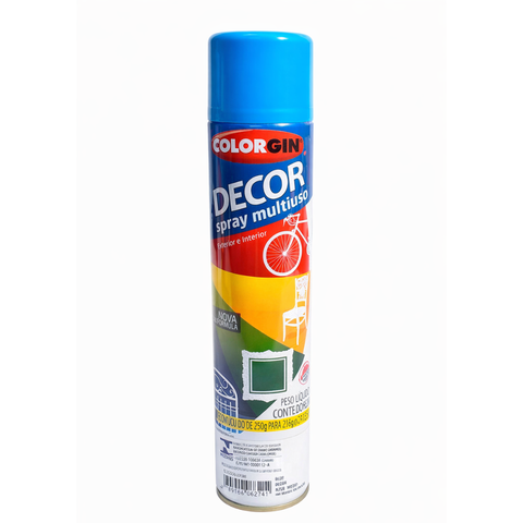 Tinta Spray Decor Azul Medio Liso Colorgin 8621