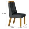 Cadeira para Mesa de Jantar Liz Mdf Freijó Joli Chumbo – Leifer Móveis - 2