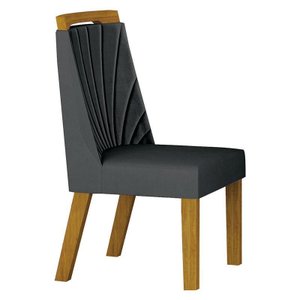 Cadeira para Mesa de Jantar Liz Mdf Freijó Joli Chumbo – Leifer Móveis