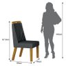 Cadeira para Mesa de Jantar Liz Mdf Freijó Joli Chumbo – Leifer Móveis - 3