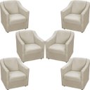 Ver imagem 1 de Kit 6 Poltronas Decorativas para Sala Recepção Consultório Manicure Cadeira Mila Suede