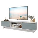 Ver imagem 2 de Rack para Tv até 80 Polegadas 218 Cm 2 Portas Branco/cinza Lux Madesa