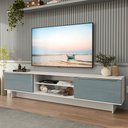 Ver imagem 1 de Rack para Tv até 80 Polegadas 218 Cm 2 Portas Branco/cinza Lux Madesa