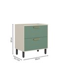Ver imagem 2 de Balcão Cooktop Gavetão e Porta Basculante Verde Bertolini