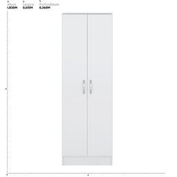 Armário Multiuso Sapateira 2 Portas Ouro - Branco - 2