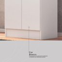 Ver imagem 7 de Armário Multiuso Sapateira 2 Portas Ouro - Branco