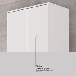 Armário Multiuso Sapateira 2 Portas Ouro - Branco - 5