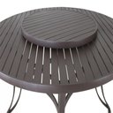 Ver imagem 3 de Mesa Ascoli Tampo Giratório 1,50m em Alumínio para Cozinha, Edícula, , Marrom
