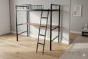 Ver imagem 1 de Beliche Suspenso Solteiro com Mesa Jb Móveis – Estrutura 100% Ferro:preta