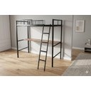 Ver imagem 1 de Beliche Suspenso Solteiro com Mesa Jb Móveis – Estrutura 100% Ferro:preta