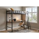 Ver imagem 2 de Beliche Suspenso Solteiro com Mesa Jb Móveis – Estrutura 100% Ferro:preta