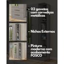 Ver imagem 6 de Guarda-roupa Solteiro 1 Espelho 2 Portas 2 Gavetas e Prateleiras Moju
