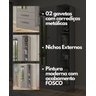 Guarda-roupa Solteiro 1 Espelho 2 Portas 2 Gavetas e Prateleiras Moju - 6