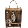Kit Coqueteleira Com Acessórios em Aço Inox e Suporte de Parede em Madeira Kit Barman Premium Genuin - 3