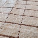 Ver imagem 2 de Tapete Passadeira Algodão Cru Grid Caramelo Peludo 50 X 150