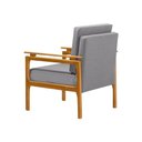 Ver imagem 2 de Kit 2 Poltronas Decor Pés Madeira Maciça Yasmin Linho Cinza