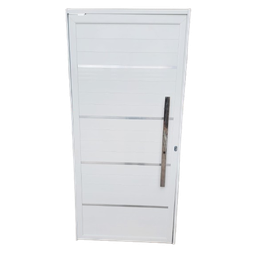 Porta de Alumínio Lambri Duplo 210x100 C/ Puxador Completa! - 1