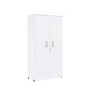 Ver imagem 1 de Armário Alto PE25 Pandin 80 cm (largura) em MDP Cor Liso Branco com Duas portas