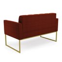 Ver imagem 7 de Sofá Namoradeira 2 Lugares Industrial Dourado Elisa Bouclê Terra D03 - D'Rossi