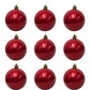 Ver imagem 1 de Bolinha de Natal Lisa Perolada C- 9 Peças 6cm- Vermelho- Chibrali Vermelho
