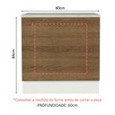 Ver imagem 2 de Balcão para Forno de Embutir 80 X 60 Cm com Tampo Branco/rustic Glamy, Stella Madesa