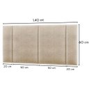 Ver imagem 4 de Cabeceira Estofada Iluminação Led Cama Box Casal 140 Cm:linho Bege