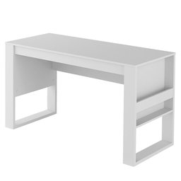 Mesa Para Escritório E Home Office Alani 127 Cm T01 Branco - Lyam Decor - 3 Mesa Para Escritório E Home Office Alani 127 Cm T01 Branco - Lyam Decor - 3
