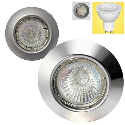 Spot Embutir Redondo - Elevador Côcavo + Lamp. LED Bivolt