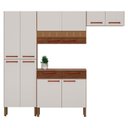 Ver imagem 1 de Kit Cozinha Nala 4 Peças Nogueira Off White Ripado - Kits Paraná