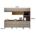 Ver imagem 2 de Cozinha Modulada Proença 5 Peças Torre Quente Nogueira Nude Prime Tx - Demartez