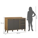 Ver imagem 4 de Balcão 120 cm 3 Portas 2 Gavetas Salvador