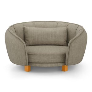 Mini Cama Poltrona Pet Lary Baby para Cachorro Linho Bege - Abmaza