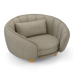Mini Cama Poltrona Pet Lary Baby para Cachorro Linho Bege - Abmaza - 7