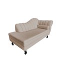 Ver imagem 4 de Recamier Decorativo Divã Amsterdã 147cm Lado Esquerdo Suede Bege
