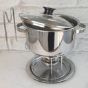 Ver imagem 4 de Le Rechaud Inox 5 Litros Panela para Buffet Restaurante Casa Servir Pratos Quentes Aço Inoxidável
