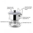 Ver mais imagens de Le Rechaud Inox 5 Litros Panela para Buffet Restaurante Casa Servir Pratos Quentes Aço Inoxidável