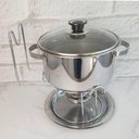 Ver imagem 3 de Le Rechaud Inox 5 Litros Panela para Buffet Restaurante Casa Servir Pratos Quentes Aço Inoxidável