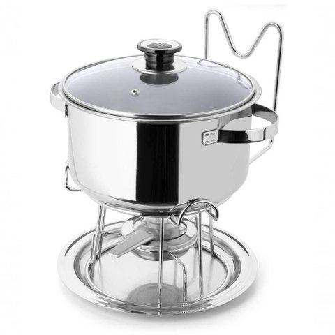 Le Rechaud Inox 5 Litros Panela para Buffet Restaurante Casa Servir Pratos Quentes Aço Inoxidável