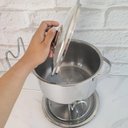 Ver imagem 2 de Le Rechaud Inox 5 Litros Panela para Buffet Restaurante Casa Servir Pratos Quentes Aço Inoxidável
