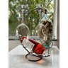 Suporte Vinhos Decorativo Bronze 1 Garrafa e 2 Taças - 2