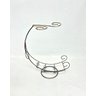 Suporte Vinhos Decorativo Bronze 1 Garrafa e 2 Taças - 1