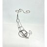 Suporte Vinhos Decorativo Bronze 1 Garrafa e 2 Taças - 5