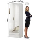 Ver imagem 2 de Sapateira Multiuso Premium 2 Portas com Espelho Carioca Cor Freijó