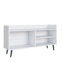 Ver imagem 2 de Rack Retrô para TV até 50 Polegadas 120cm 2 Prateleira Sala Branco