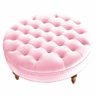 Puff Amara 70 cm Suede SLK Decor Rosa Claro - 1