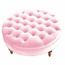 Ver imagem 1 de Puff Amara 70 cm Suede SLK Decor Rosa Claro